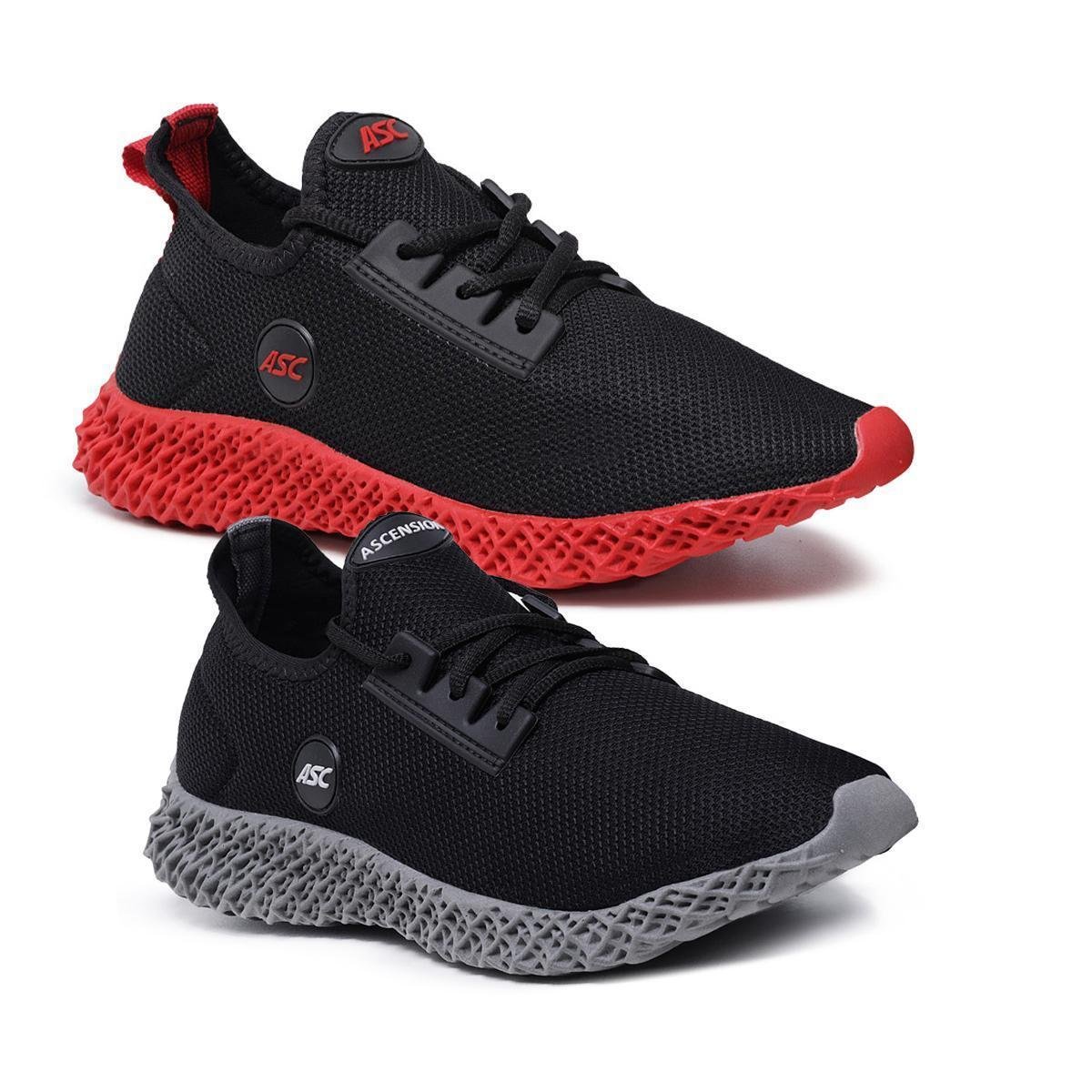 Combo 2 Pares de Tênis Esportivo Versátil e Confortável para Caminhada e Dia a Dia