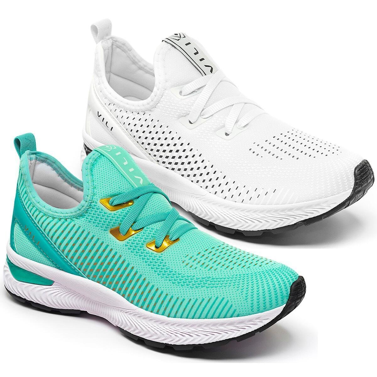 Combo 2 Pares Tênis Feminino Esportivo Vili para Academia Caminhada Menor preço em Combo 2 Pares Tênis Feminino Esportivo Vili para Academia Caminhada