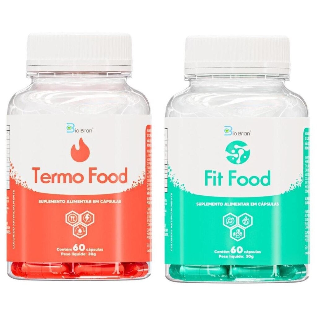 Combo 2 Potes Suplementos Termogênicos com Picolinato de Cromo, Espirulina, Laranja Moro e Mais