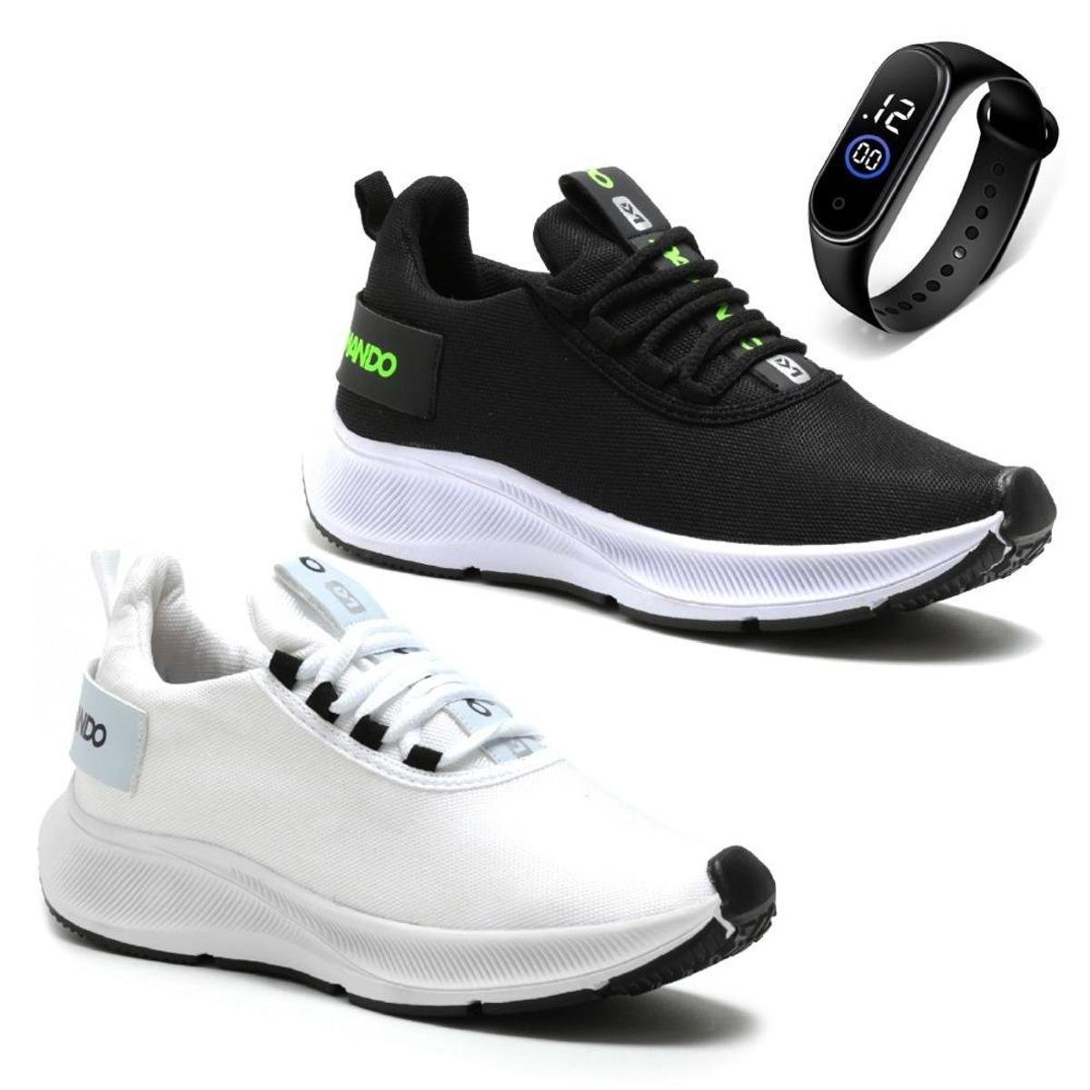 Combo 2 Tênis Masculino Academia Caminhada Leve + Relógio é ruim? Combo 2 Tênis Masculino Academia Caminhada Leve + Relógio é boa?