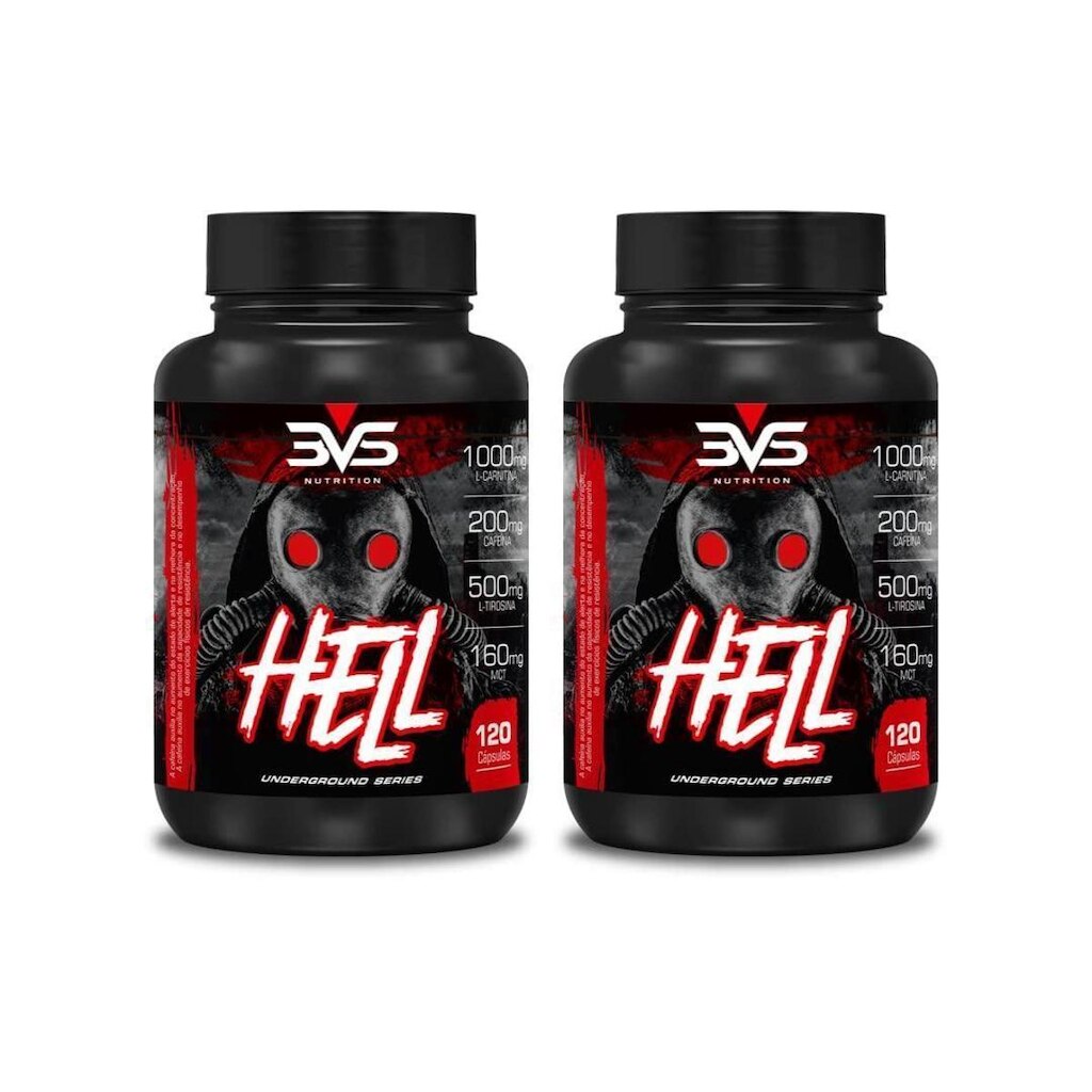 Combo 2 X Termogênico Hell 120 Cápsulas - A Combinação Perfeita De 7 Ingredientes