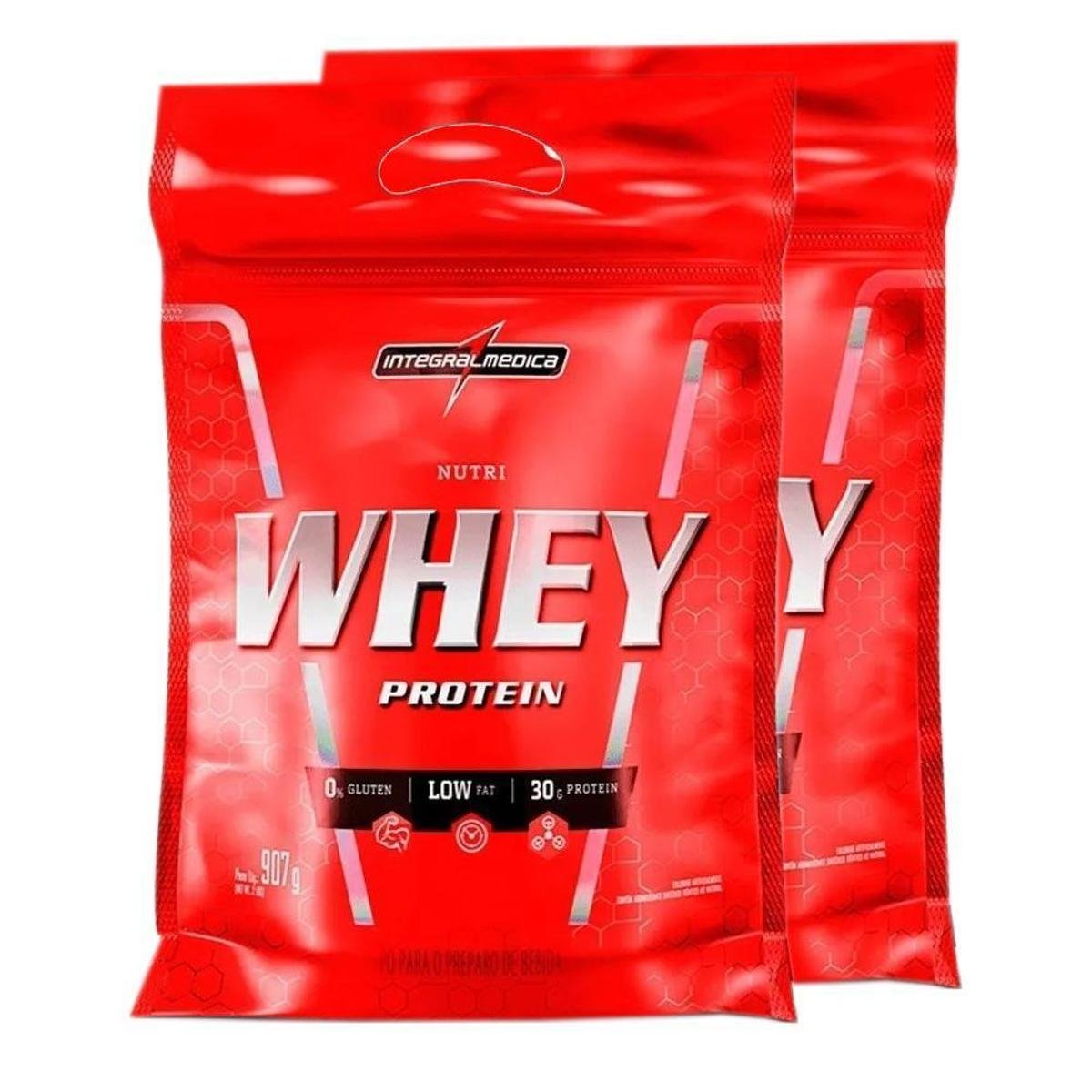 Combo 2x Nutri Whey Isolado Concentrado Morango - Integralmedica Menor preço em Combo 2x Nutri Whey Isolado Concentrado Morango - Integralmedica
