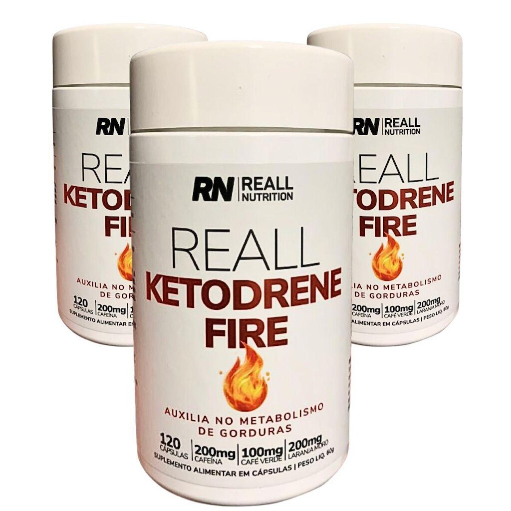 Combo 3 Termogênico Ketodrene Emagrecimento Reall Nutrition