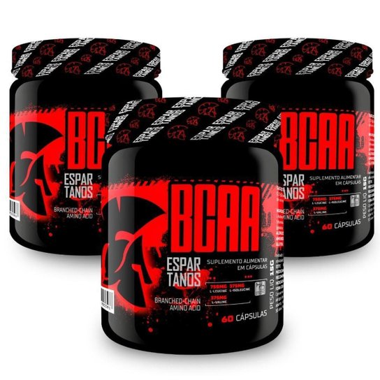 Combo 3X Bcaa - Espartanos Nutrition Menor preço em Combo 3X Bcaa - Espartanos Nutrition