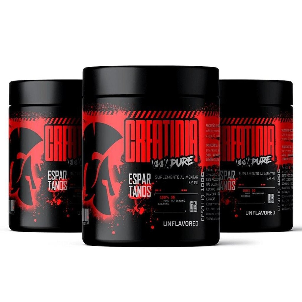 Combo 3x Creatina 100% Pure 100g - Espartanos