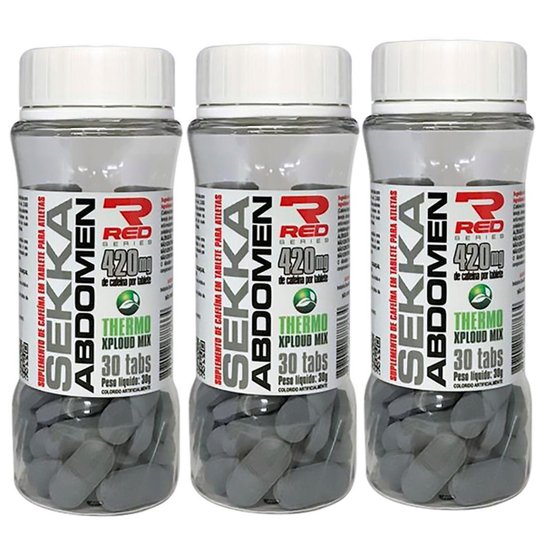 Combo 3x Sekka Abdomen 30 Tabs Red Series - Termogenico Menor preço em Combo 3x Sekka Abdomen 30 Tabs Red Series - Termogenico