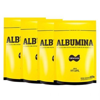 Combo - 4 Albuminas Refil - 500g Natural - Naturovos