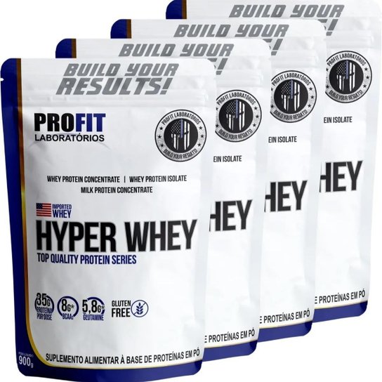 Combo 4x Hyper Whey Protein Isolado Nutri Conc. 900g Morango Refil - Profit é ruim? Combo 4x Hyper Whey Protein Isolado Nutri Conc. 900g Morango Refil - Profit é boa?