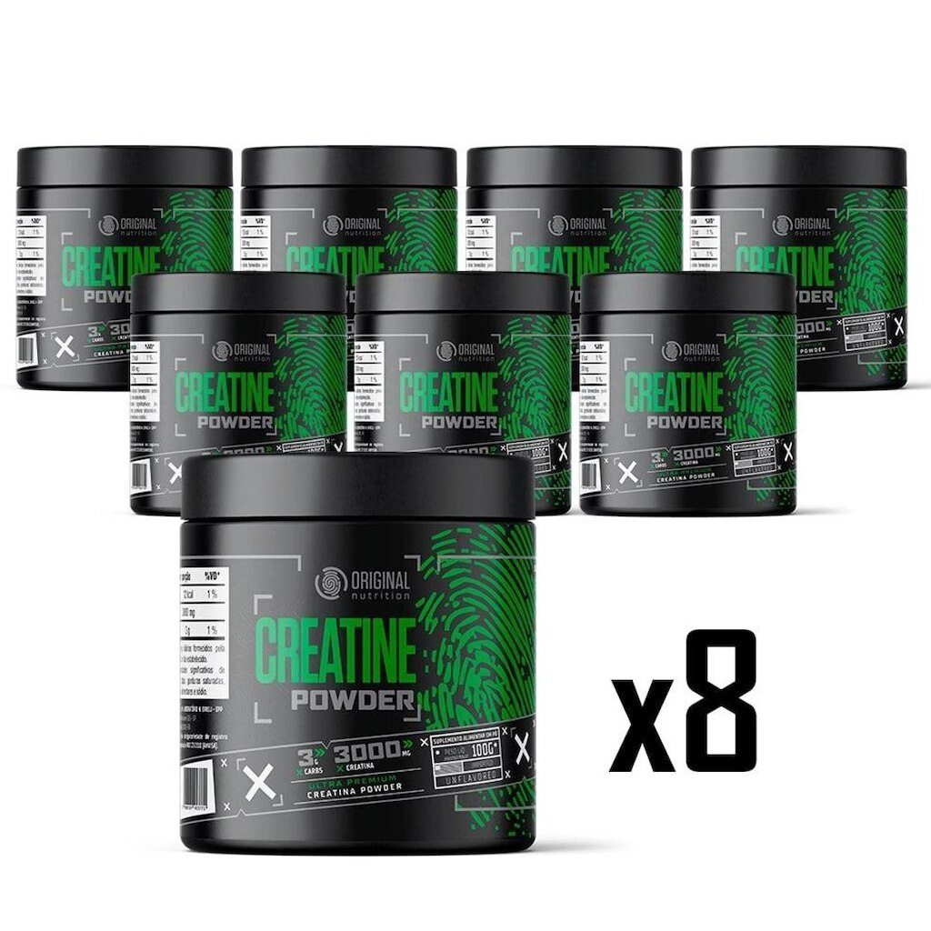 Combo 8x Creatina Powder 100g - Original Nutrition