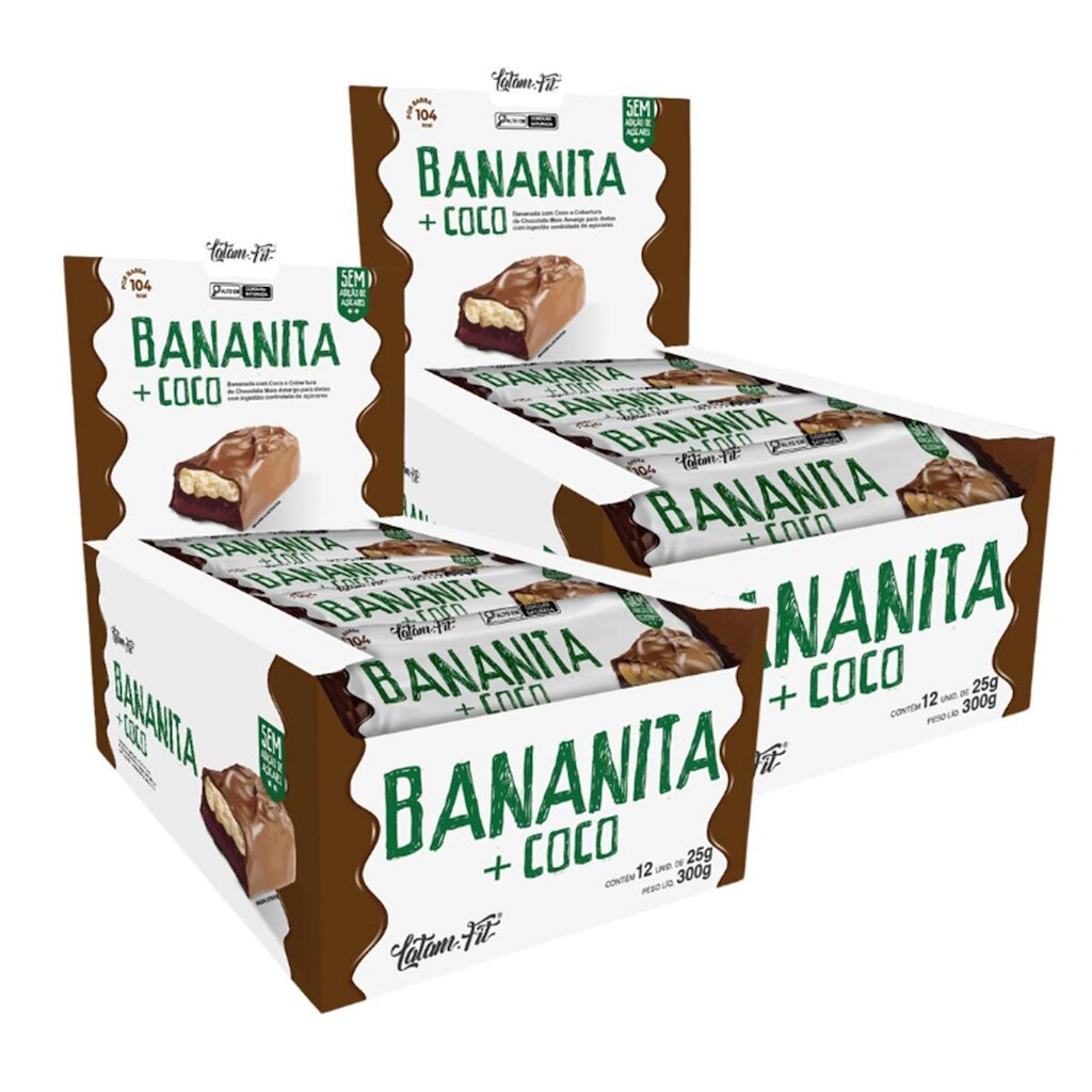 Combo Bananita Blend Banana Coco Choco Zero Açúcar Latam Fit