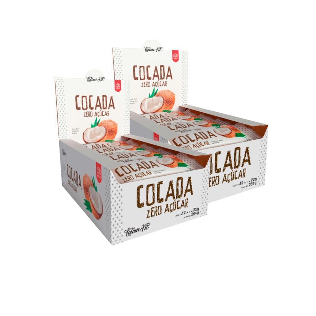 Combo Cocada Zero Cremosa Latam Fit Sem Acucar 24 Unidades