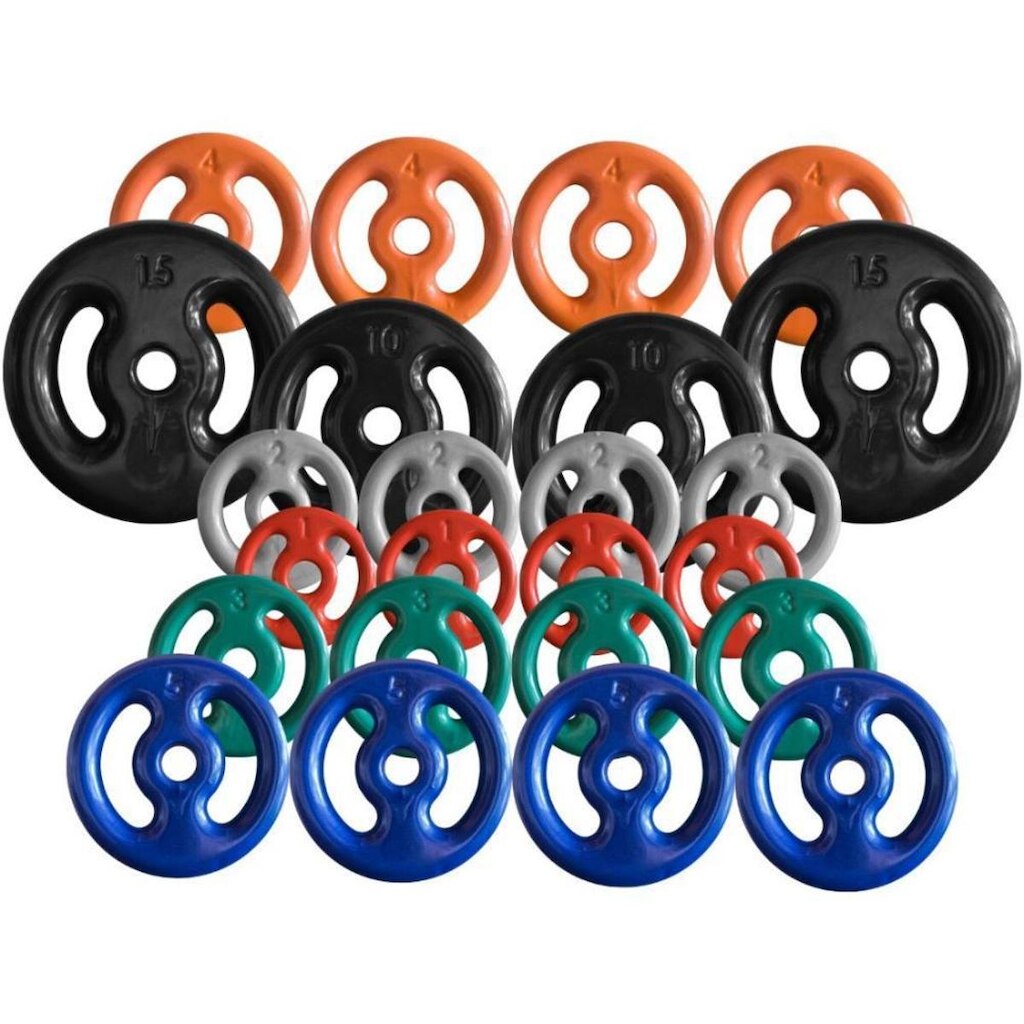 Combo com 24 Anilhas Emborrachadas - 110 Kg