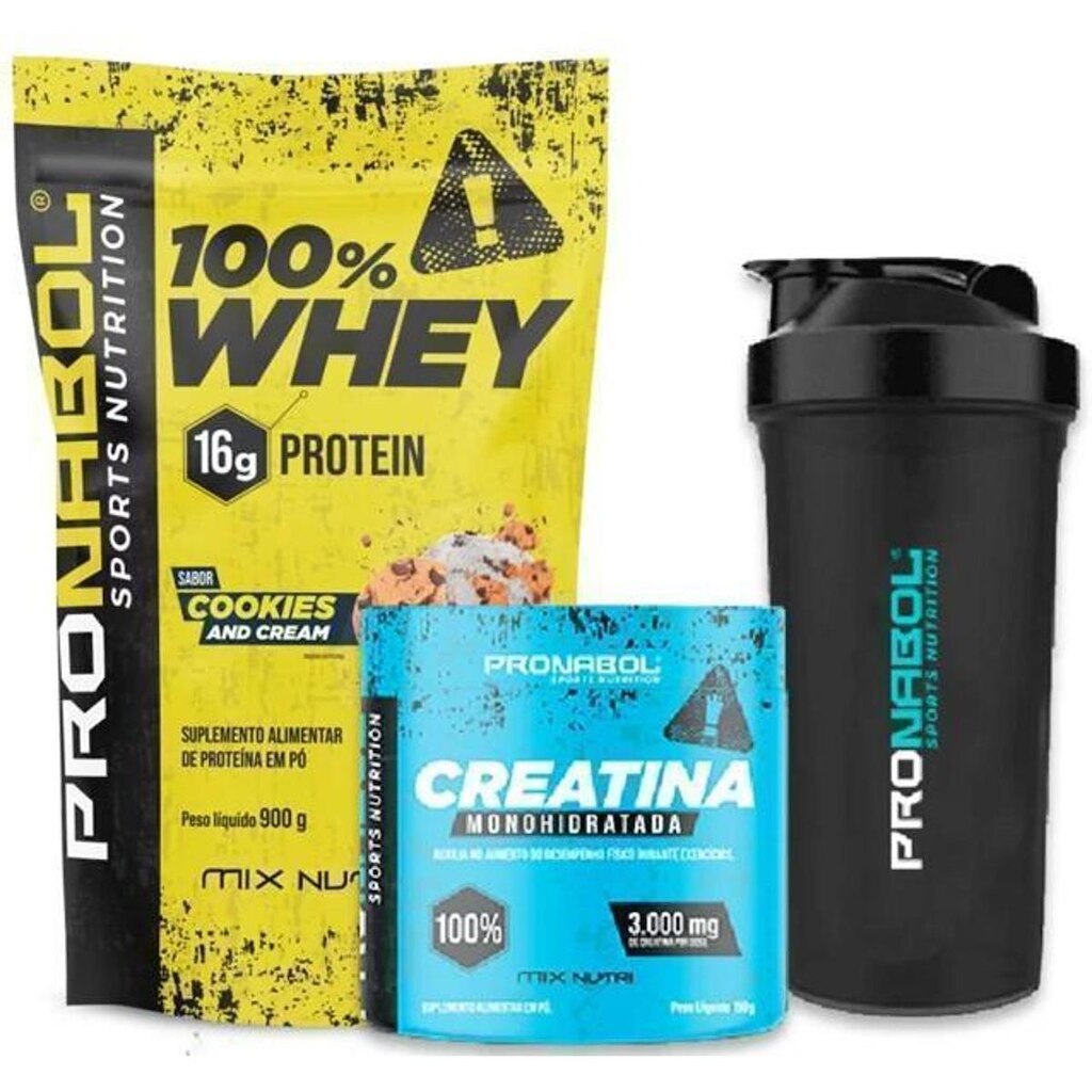 Combo Força Whey Cookies And Cream + Creatina - Pronabol