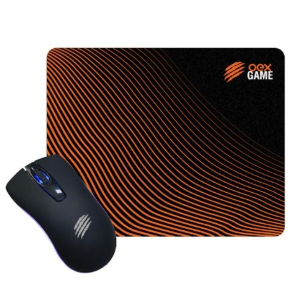 Combo Gamer Wave Mc105 Mouse Óptico 4 Botões Led 2400 Dpi
