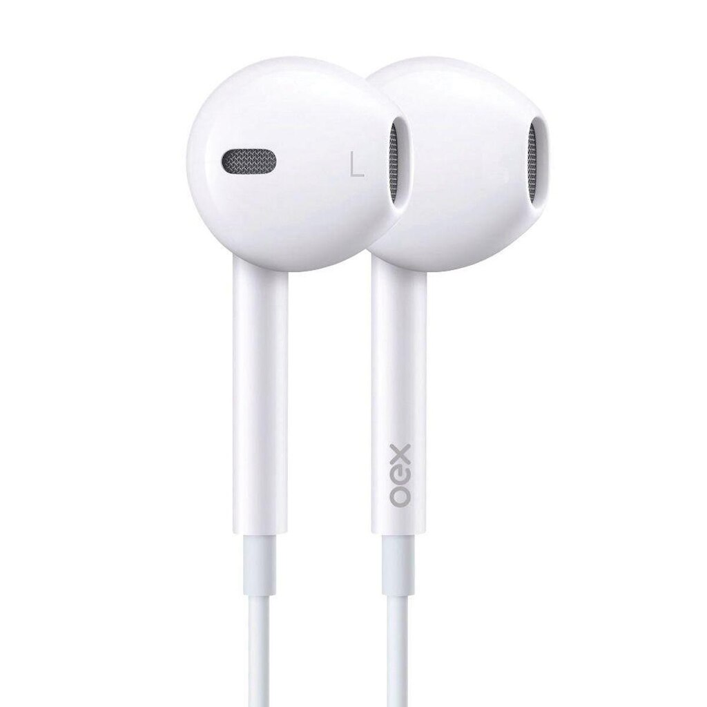COMBO HEADSET E FONE DE OUVIDO OEX HF100 TWIN BRANCO