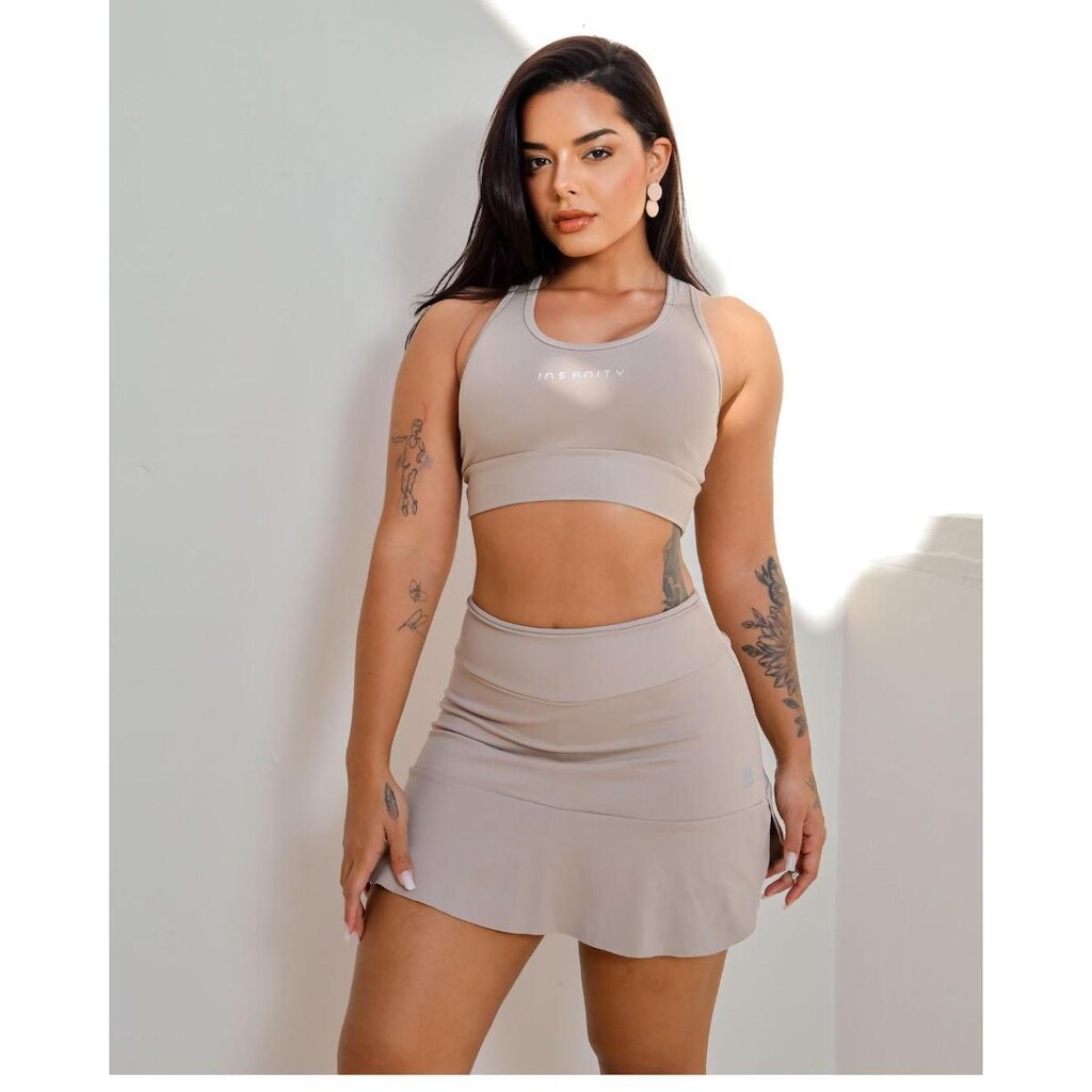 Combo Kit Feminino Insanity Top Lovely Short Saia Charming