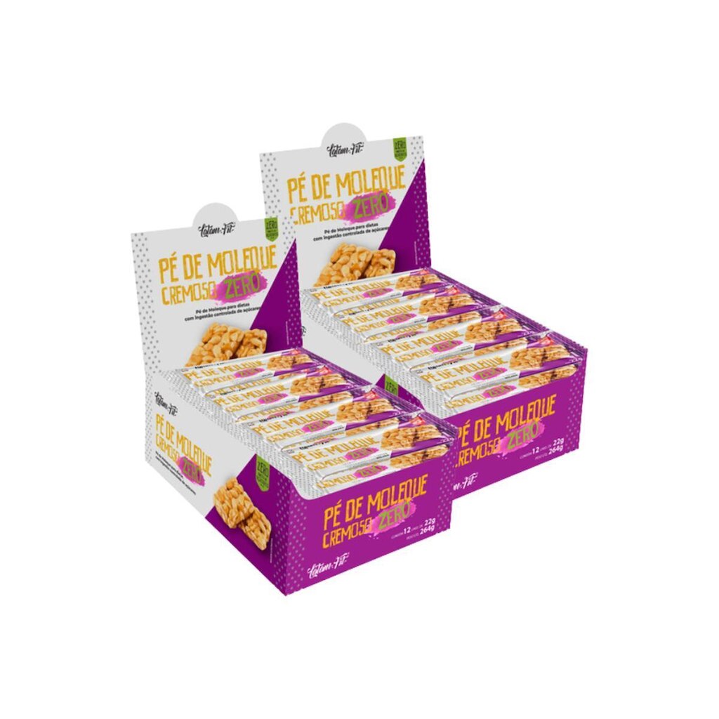 Combo Pé De Moleque Zero Açúcar Doce Amendoim Latam Fit 12un