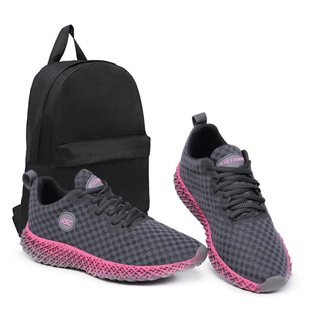 Combo Tênis Feminino Ghost 2 com Mochila – Leve, Confortável e Versátil para Caminhada, Academia