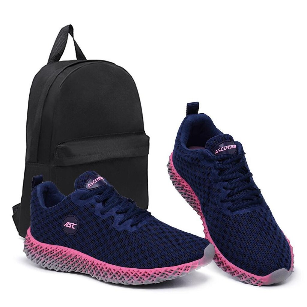 Combo Tênis Feminino Ghost 2 com Mochila – Leve, Confortável e Versátil para Caminhada, Academia
