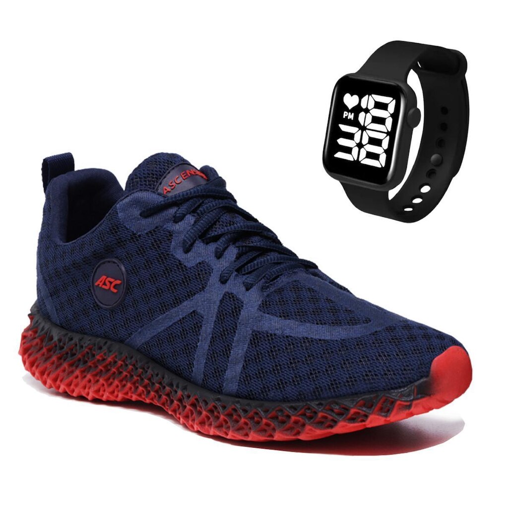 Combo Tênis Feminino Ghost 3 com Relógio Quadrado – Leve e Confortável para Caminhada e Academia