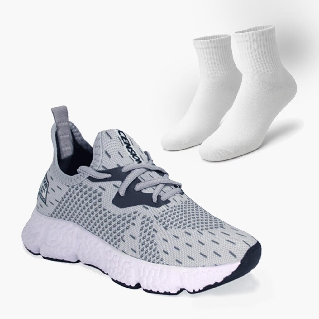 Combo Tênis Masculino Esportivo com Meia Cano Médio Conforto, Estilo e Praticidade no Dia a Dia