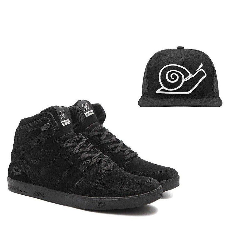 Combo Tênis Skate Embarcadero ll Em Couro + Boné Landfeet