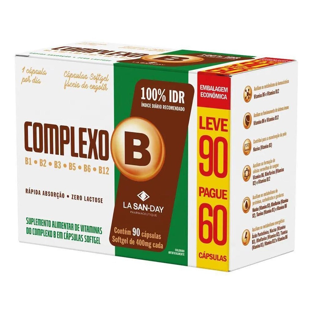 Complexo B 90 Cápsulas La San Day