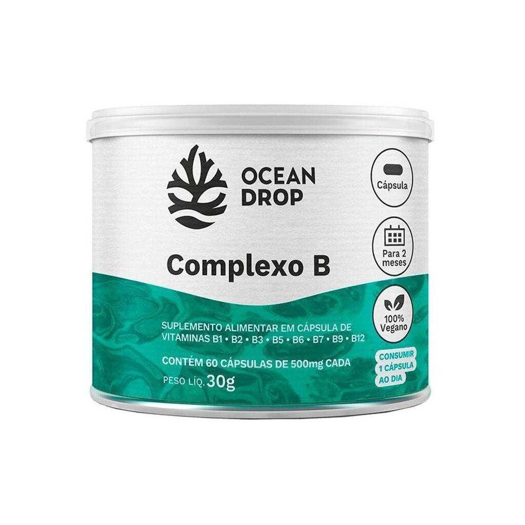 Complexo B B12 B6 B3 B2 B1 B7 B5 B9 60 Caps - Ocean Drop