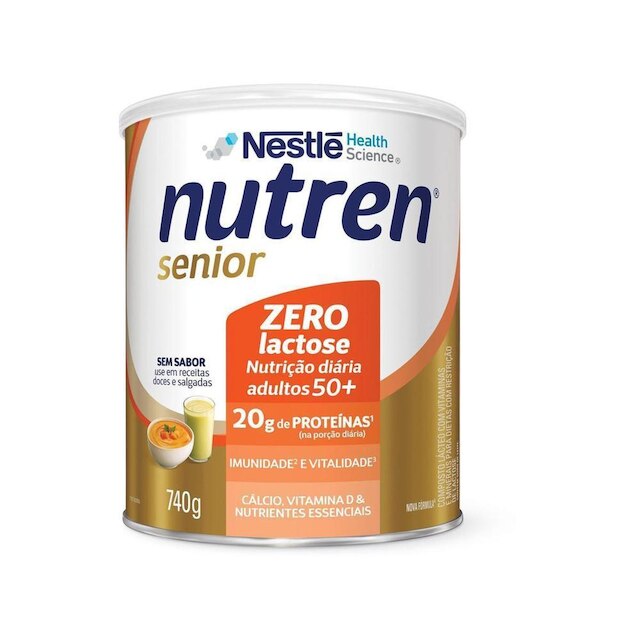 Composto Lácteo Nestle Nutren Sênior Zero lactose 740g 2 Unidades