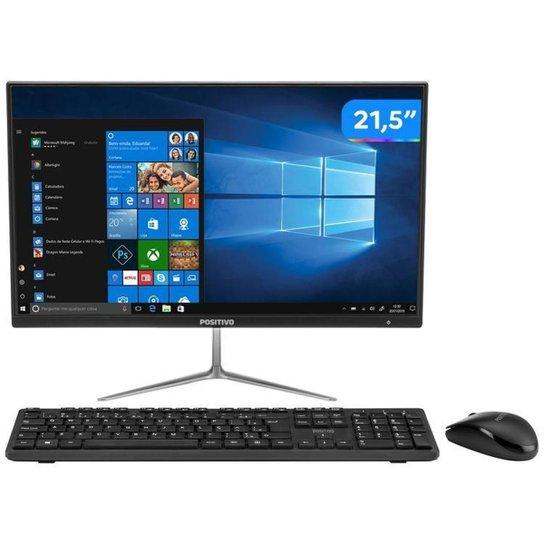 Computador All in One Positivo Union C4128A-21 - Preto+Cinza