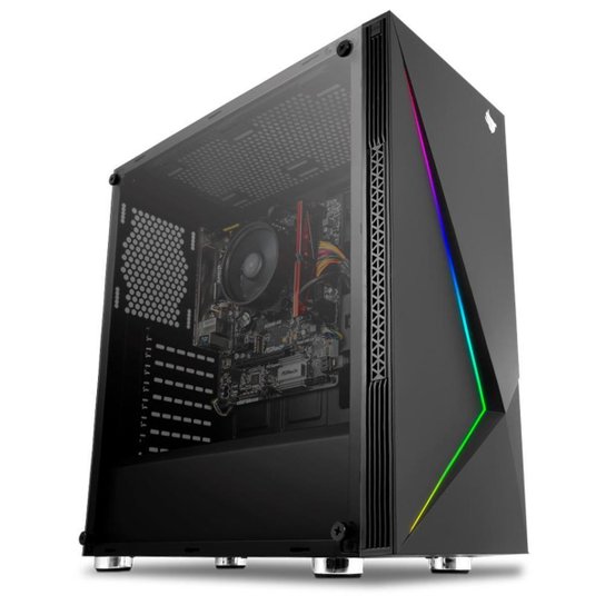 Computador Gamer Mancer, AMD Ryzen 5 2400G, A320M, 16GB DDR4, SSD 240GB, 400W - Preto