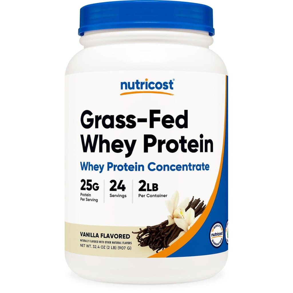 Concentrado de proteína de soro de leite Nutricost Grass-Fed 907g sem sabor