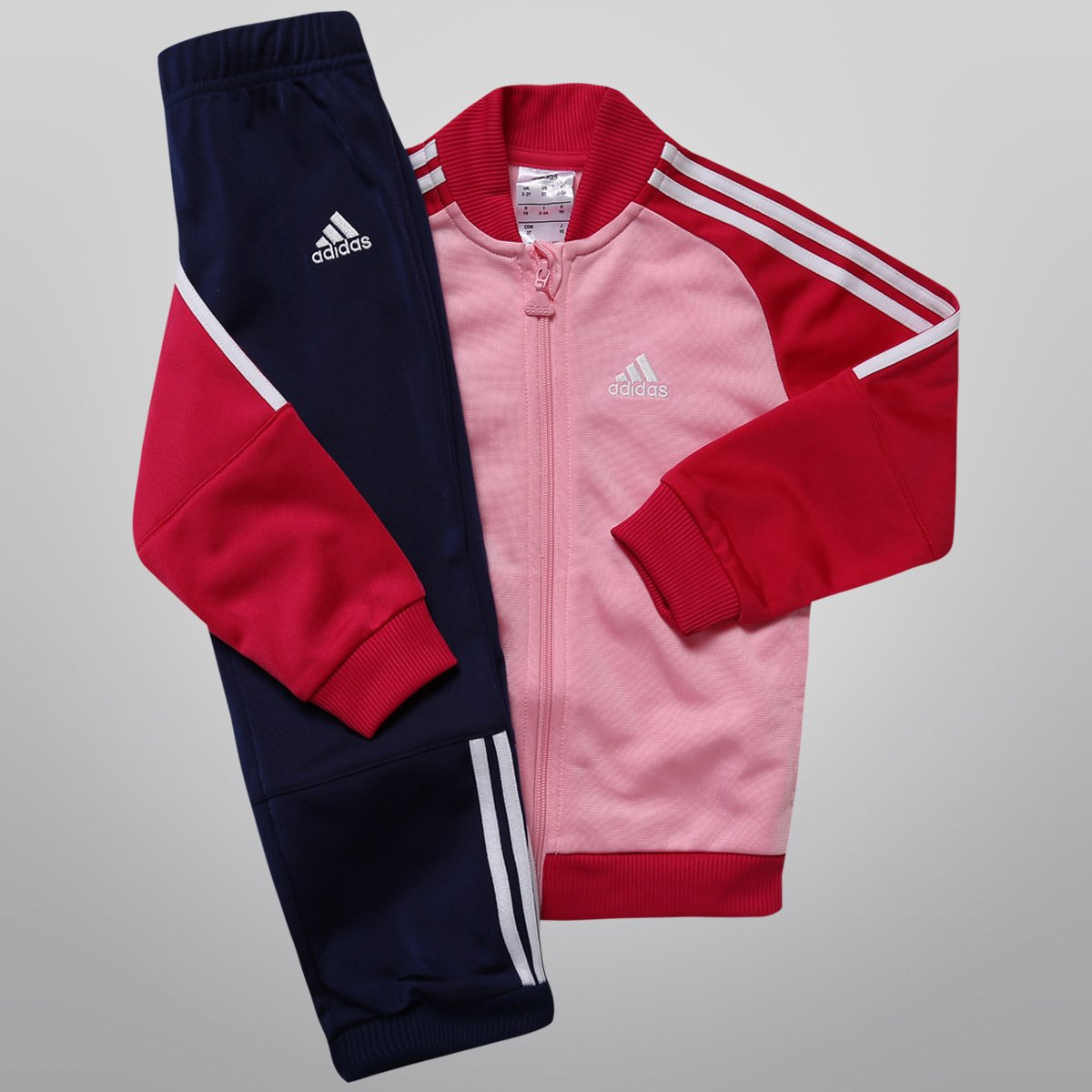 conjunto adidas rosa infantil