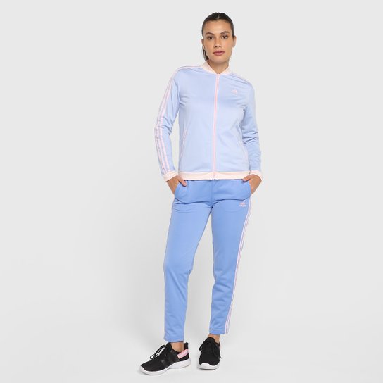 Conjunto Adidas 3 Listras Feminino - Azul+Rosa é ruim? Conjunto Adidas 3 Listras Feminino - Azul+Rosa é boa?