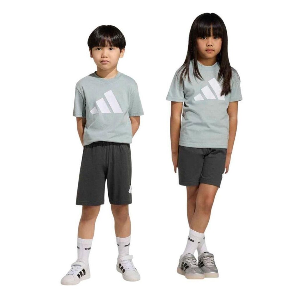 Conjunto Adidas Big Logo Infantil - Verde 5-6