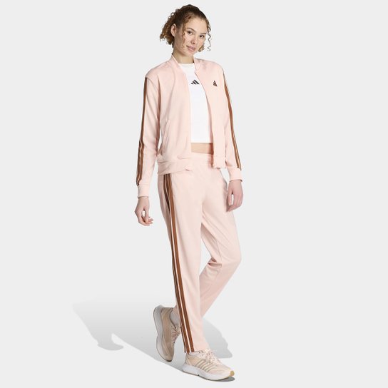 Conjunto Adidas Essentials 3 Stripes Feminino