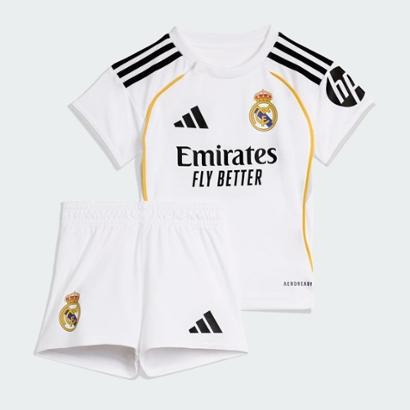Conjunto Adidas Infantil Real Madrid 25/26 Unissex - Branco | Netshoes