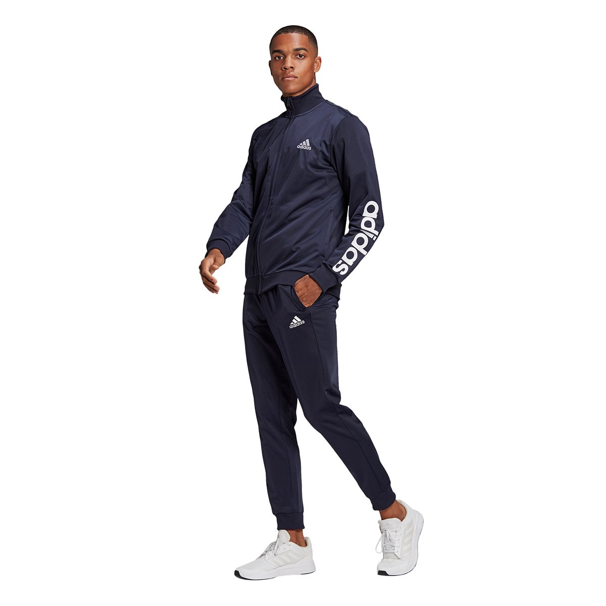 Conjunto Adidas Logo Linear Jaqueta + Calça Masculino é ruim? Conjunto Adidas Logo Linear Jaqueta + Calça Masculino é boa?