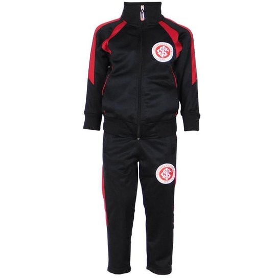 Conjunto Agasalho Internacional Infantil Macio Conforto - Preto Menor preço em Conjunto Agasalho Internacional Infantil Macio Conforto - Preto