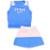 Conjunto Azul e Rosa: Regata e Short Saia em Ribana Canelada - Verde