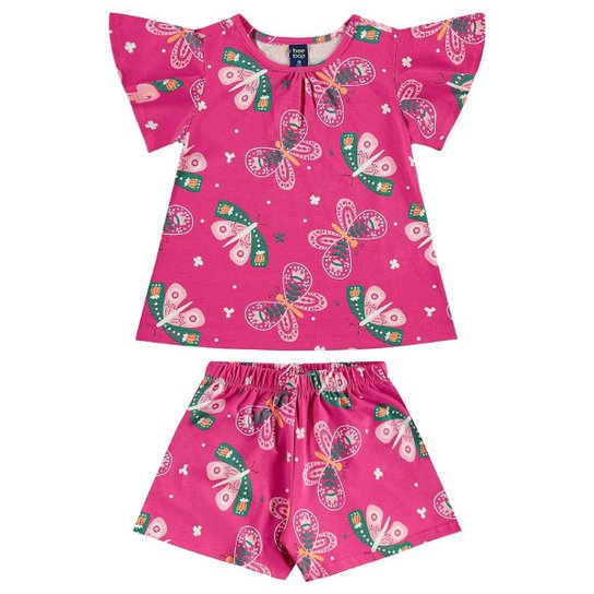 Conjunto Bata e Short Menina Bee Loop