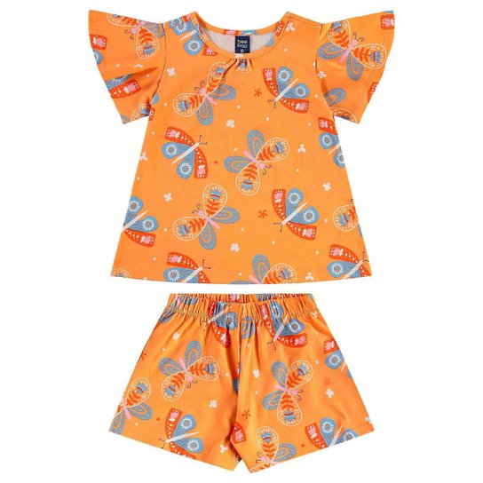 Conjunto Bata e Short Menina Bee Loop