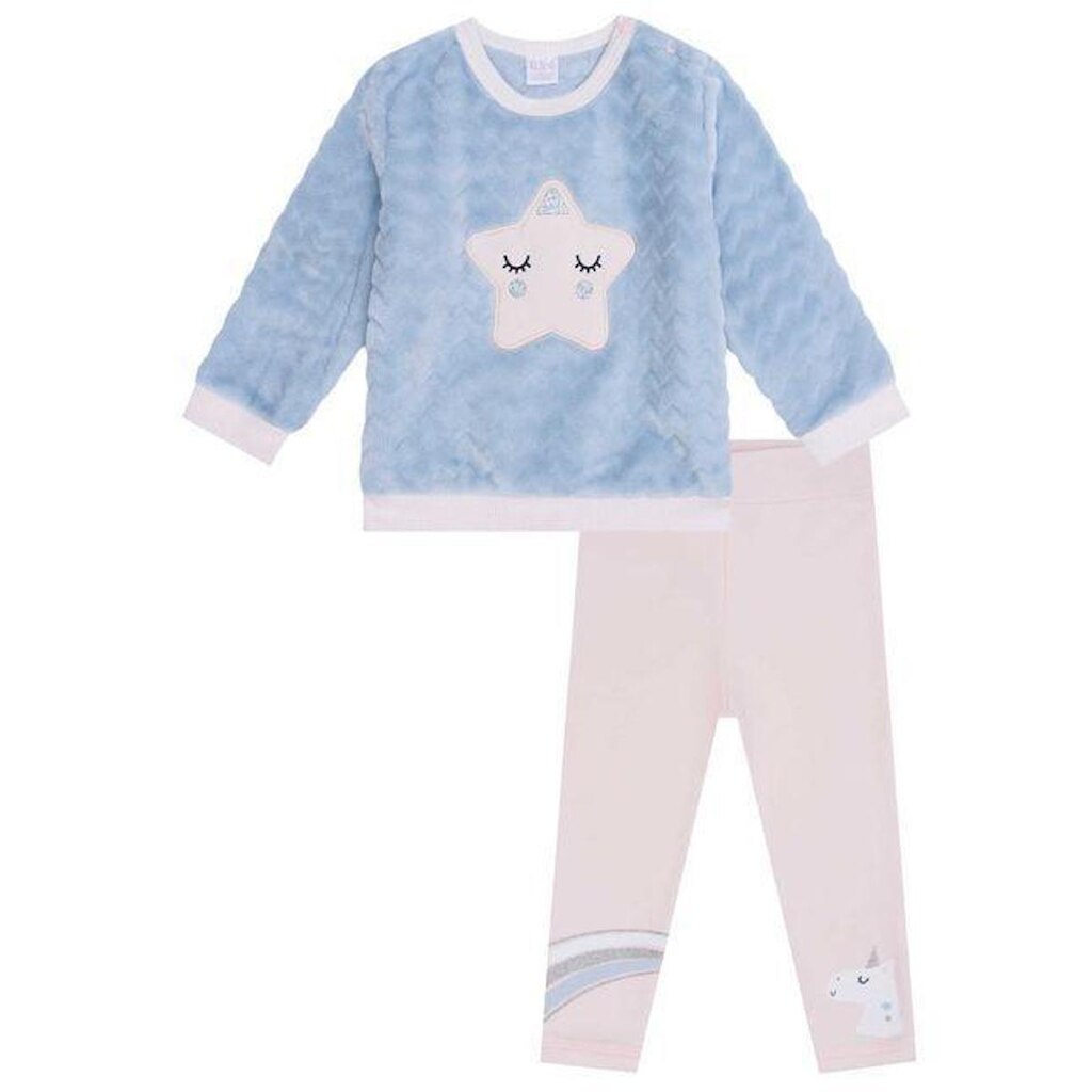 Conjunto Bebê Blusa Pêlo e Calça Legging Kukiê