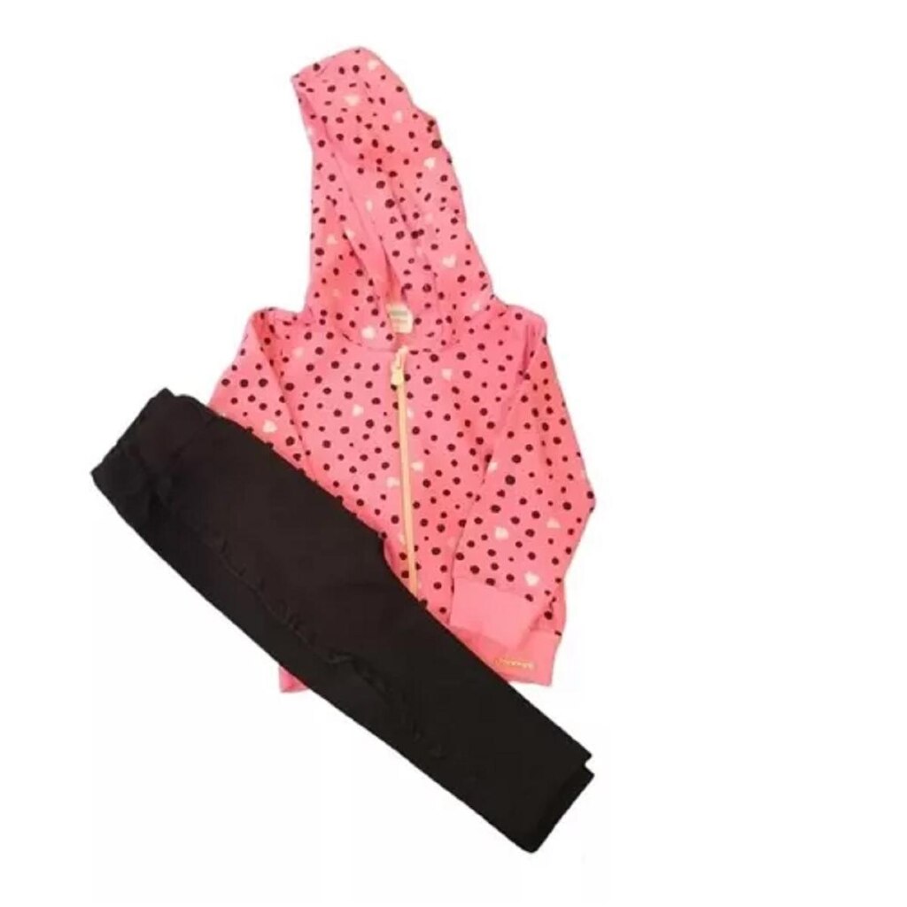 Conjunto Bebê Jaqueta Capuz De Poá E Calça Saruel Com Bababo