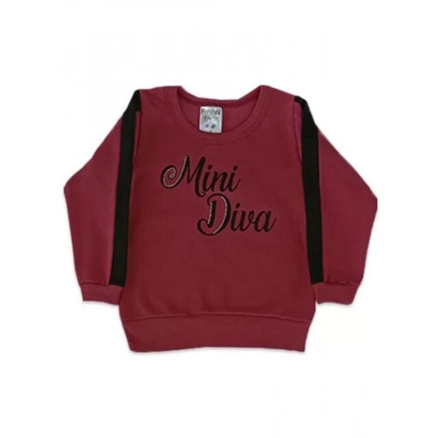 Conjunto Bebê Menina Em Moletom Peluciado Mini Diva 2 peças Tam P a G - Fantoni