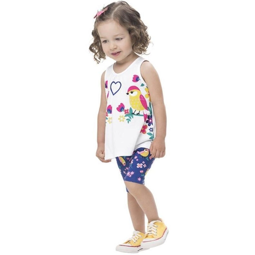 Conjunto Bebê Menina Verão, Pássaros, 2 peças - Kyly