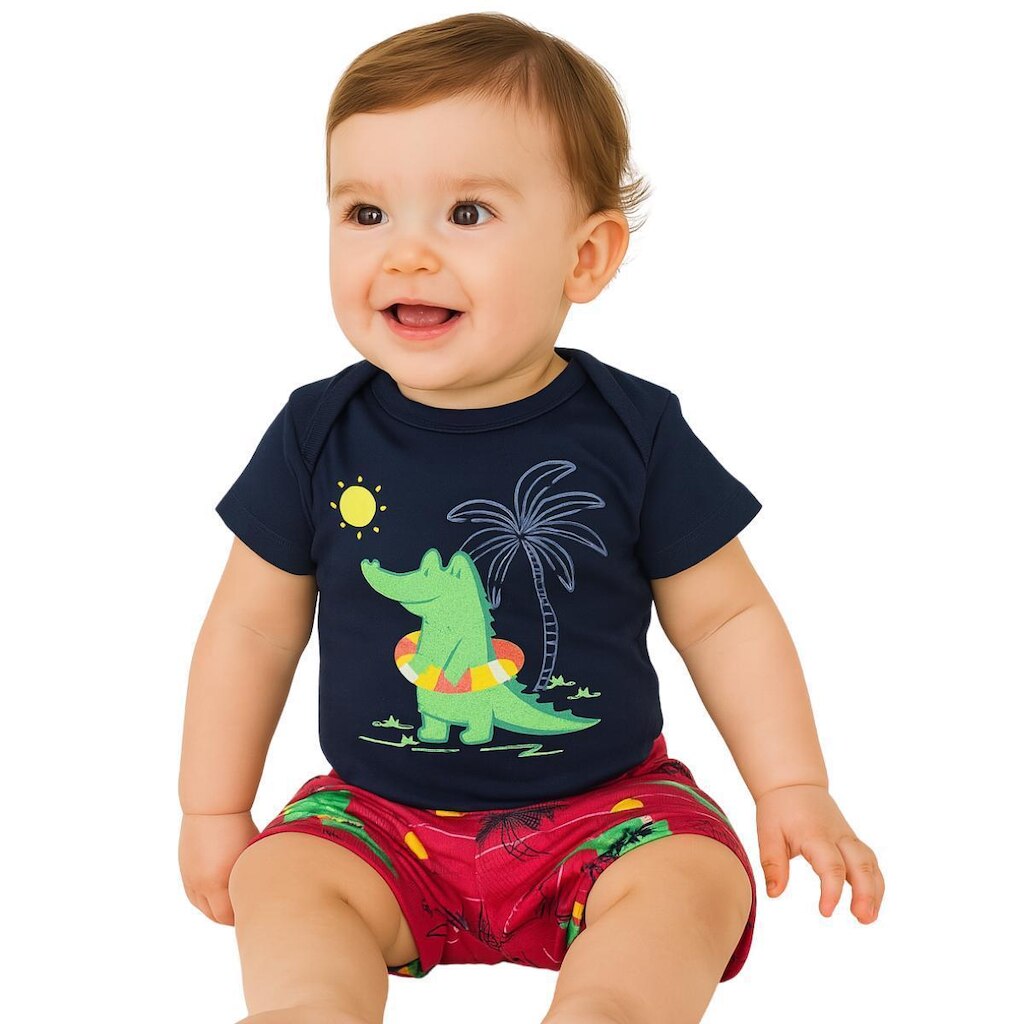 Conjunto Bebê Menino Body e Shorts Kyly