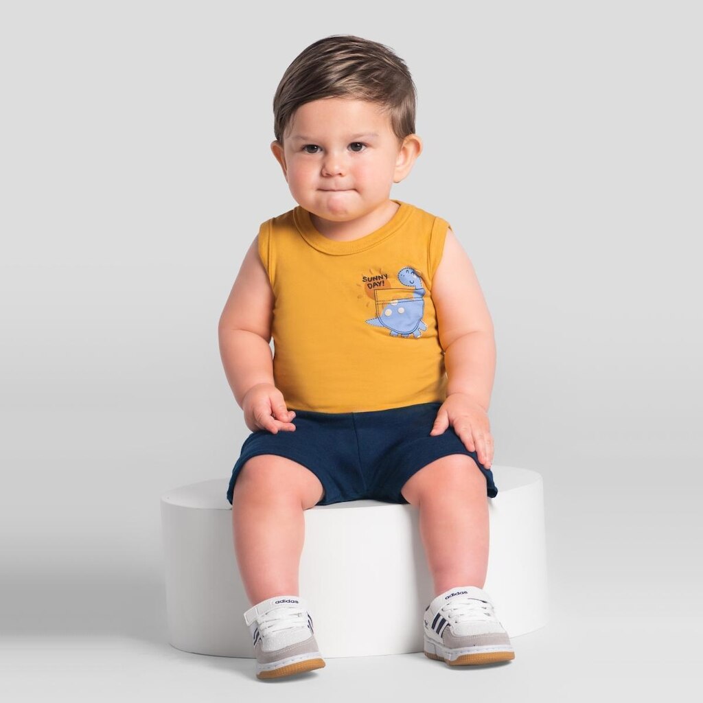 Conjunto bebê menino de dinossauro Brandili Baby