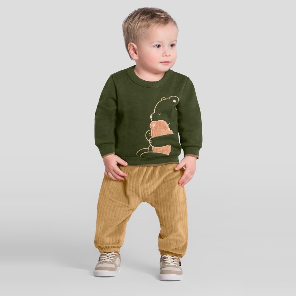 Conjunto bebê menino estampa de ursinho Mundi