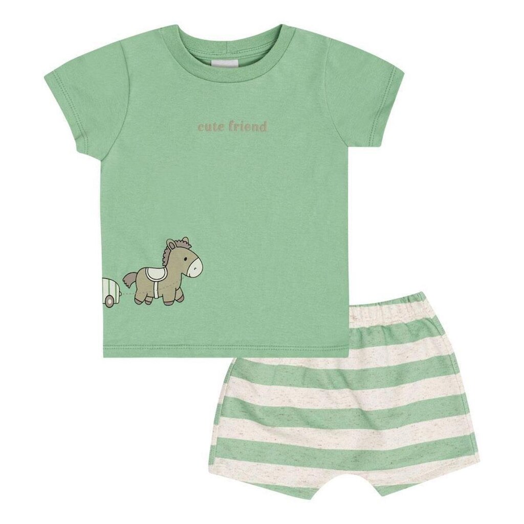 Conjunto Bebê Menino - Pistache - 50567-1262